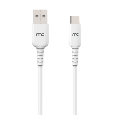 USBA to Type-C Charging and Data Cable for Android phones and iPhones and Tablets C100 White Cable 1.2m