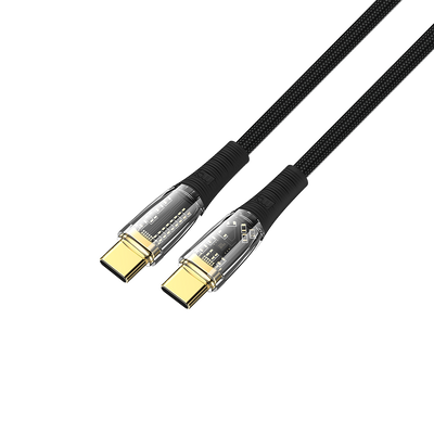 100W Transparent Cable C to C Black C-B200TR