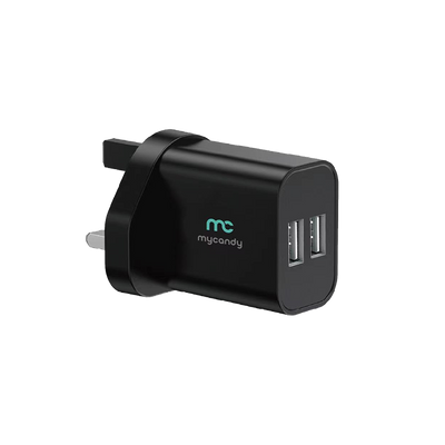 MyCandy Travel Charger With Dual Port 3.4A Black
