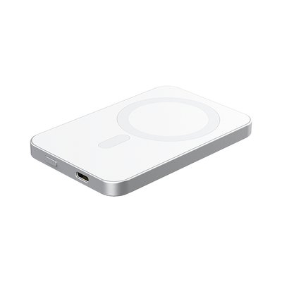 MyCandy 5000 mAh Super Slim Magnetic Wireless Power Bank Silver