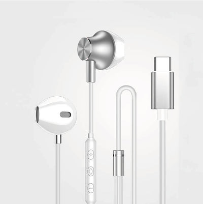 WIRED STEREO HEADSET WITH TYPE C CONNECTOR WHITE