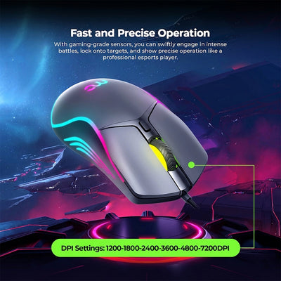Gaming Mouse 8000 DPI Black GM-E100