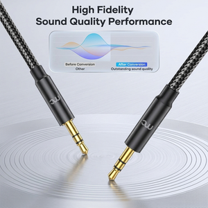 3.5mm Audio Aux Cable AUX-E100 Black