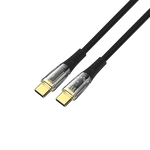 100W Transparent Cable C to C Black C-B200TR