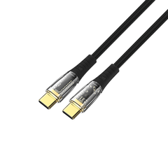 100W Transparent Cable C to C Black C-B200TR