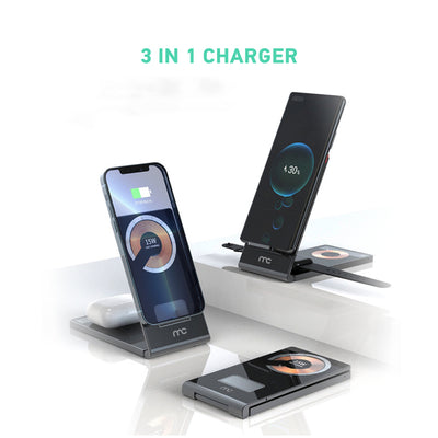 3-in-1 Transparent Wireless Charger WSC-B200TR