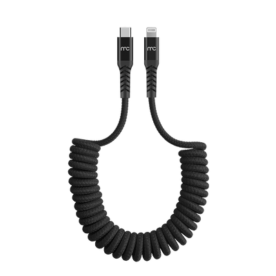 Type-C to MFI Lightning 27W PD Coiled Cable CC-140
