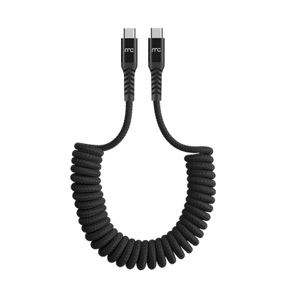 Type-C to C 60W PD Coiled Cable CC-120