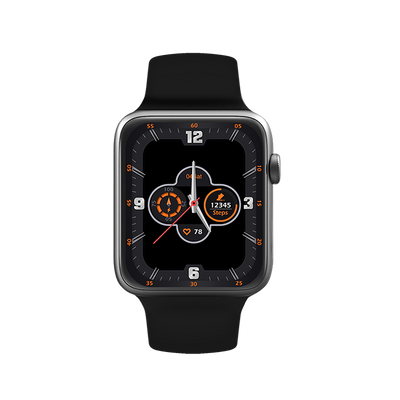 MyCandy 45mm Stainless Steel Lifestyle Smartwatch Black