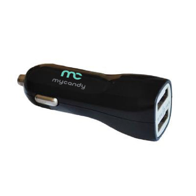 3.4 A DUAL USB CAR CHARGER WITH MICRO USB CABLE 1M BLACK