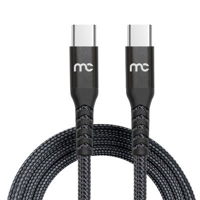 USB C TO TYPE C CHARGE AND SYNC BRAIDED CABLE 1.2M BLACK