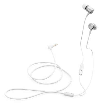 WIRED STEREO HEADSET WITH RIGHT ANGLED CONNECTOR WHITE
